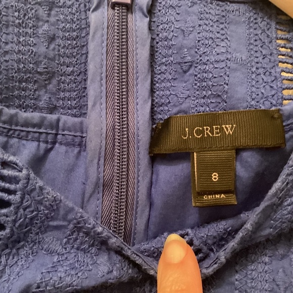 J. Crew Cotton Dress, Royal Blue, Size 8 - Picture 9 of 11